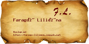 Faragó Liliána névjegykártya