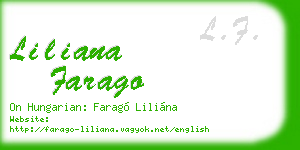 liliana farago business card