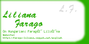 liliana farago business card